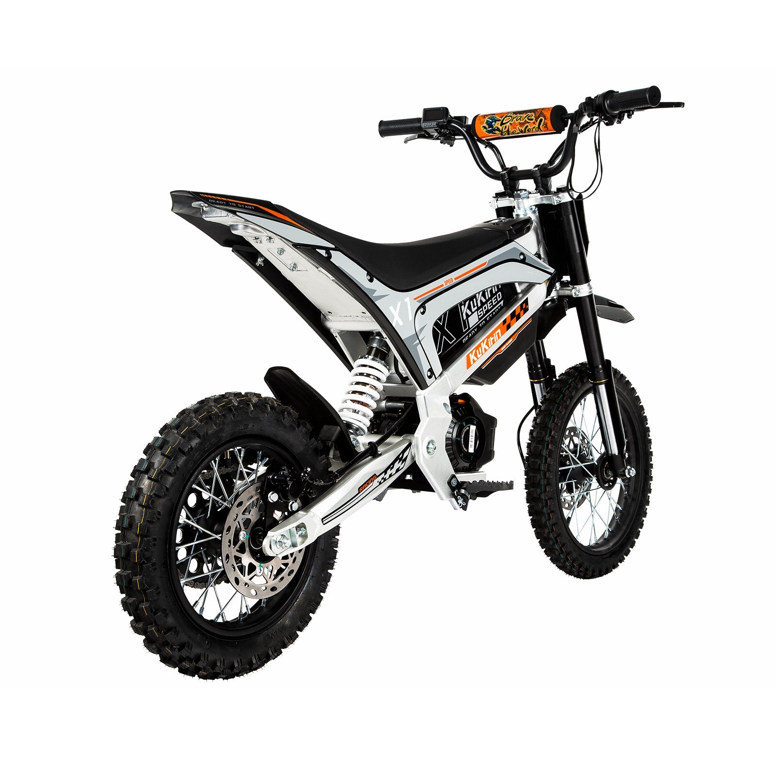 Compact frame design of KuKirin X1 electric dirt bike for easy transport