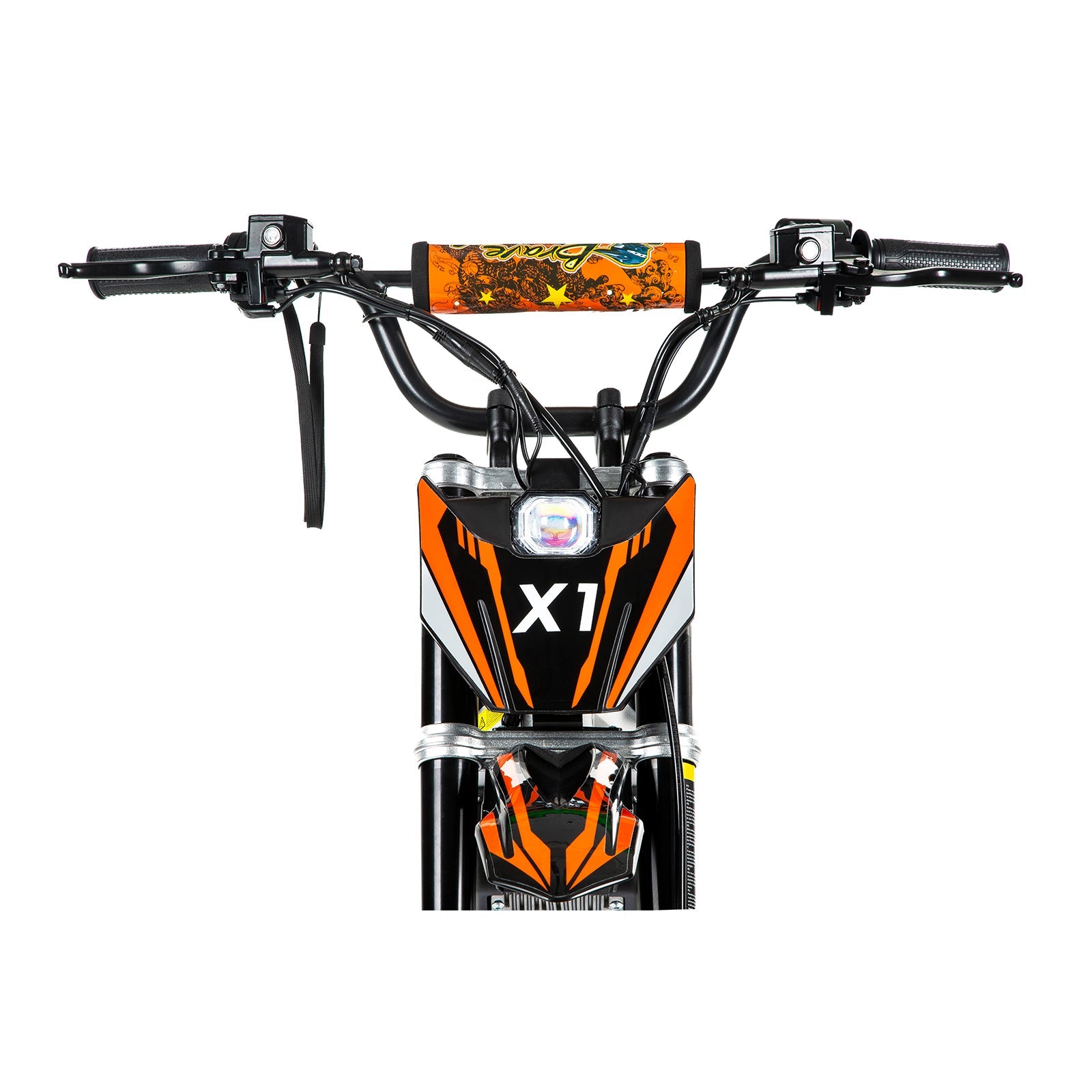 LED headlight and tail light system on KuKirin X1 for night off-road riding