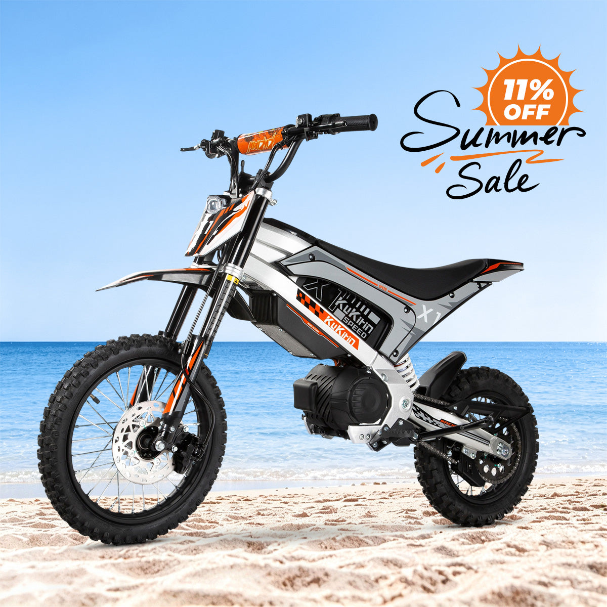 KuKirin X1 electric motorcycle with 40km long-range battery for trail riding
