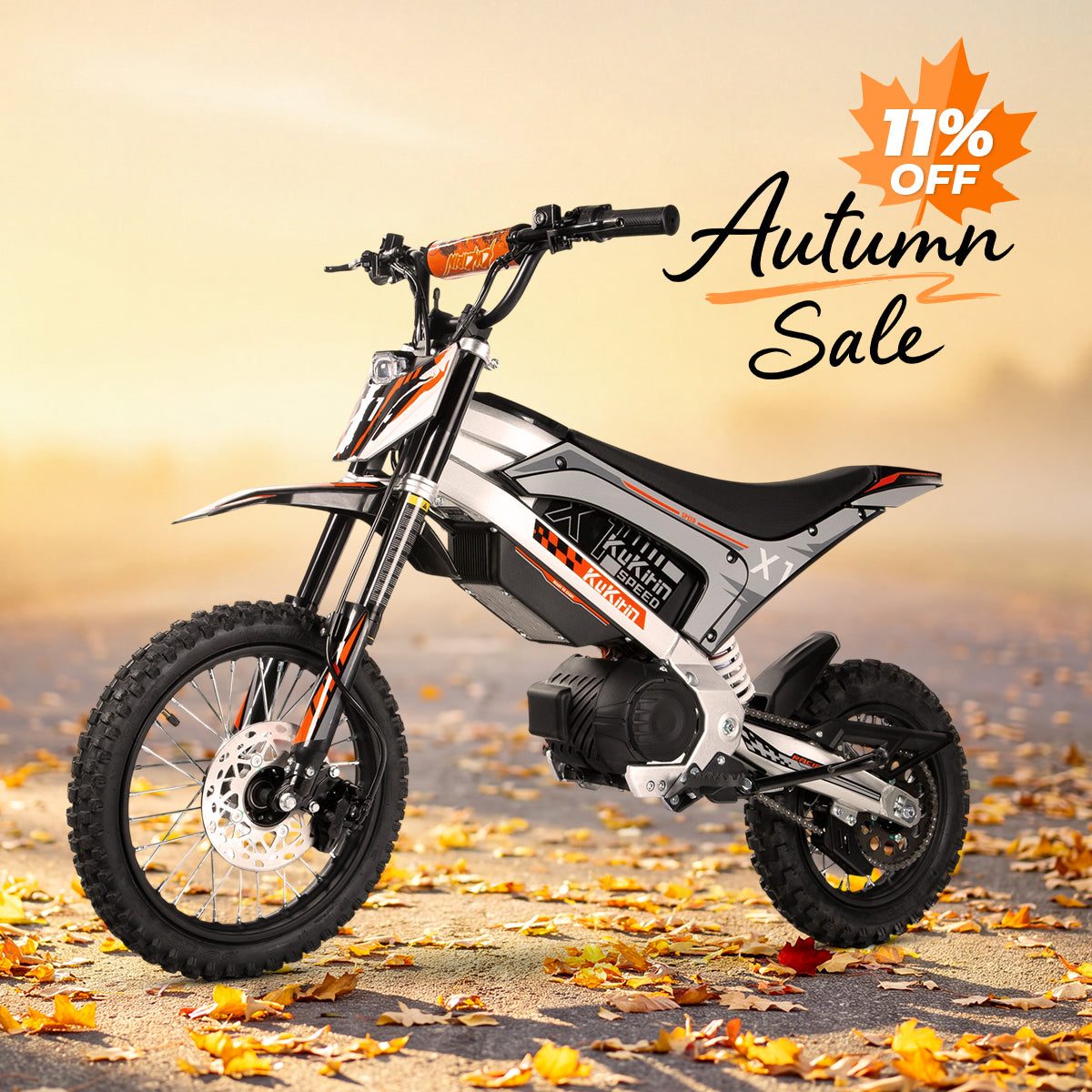 KuKirin X1 electric motorcycle with 40km long-range battery for trail riding