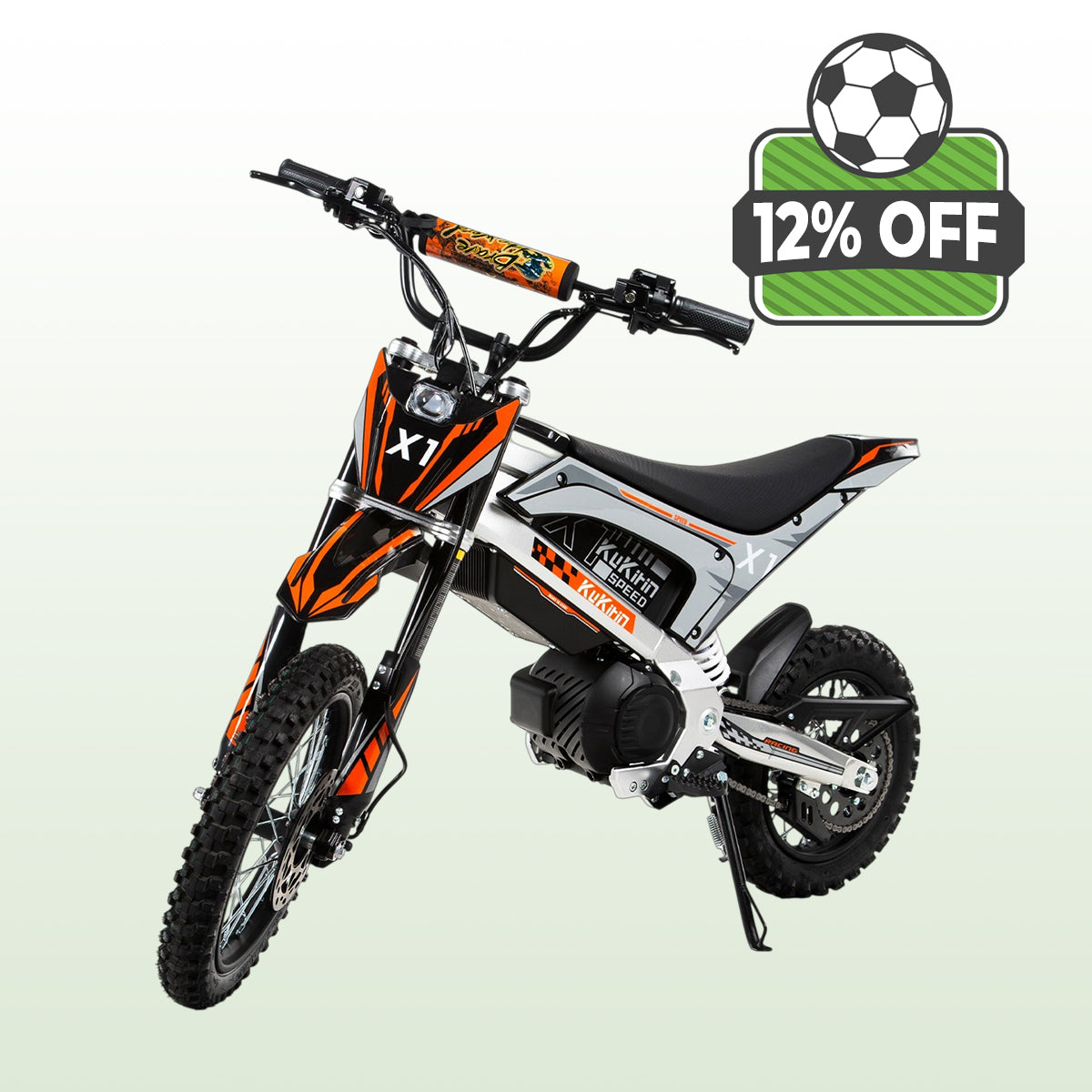KuKirin X1 electric motorcycle with 40km long-range battery for trail riding