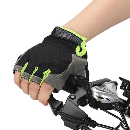 Black & Green Cycling Gloves
